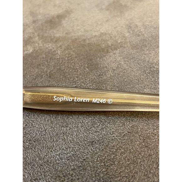 Sophia Loren M246 168 Eyeglasses Sunglasses Frames Brown Gold Round Full Rim 120 - Picture 6 of 8